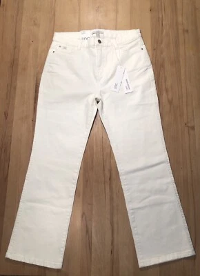 Neu Edc By Esprit Damen Stretch Straight 7/8 Cropped Jeans Hose Gr. 38 Weiß - Bild 1 von 4