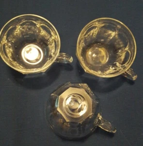 Heisey "COLONIAL" Pattern  Punch Cups Set Of 3 Preowned Signed Cups - Picture 1 of 4
