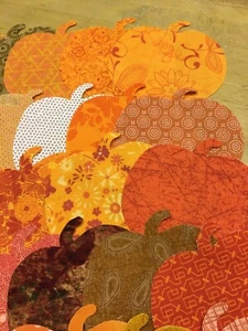 Die Cut PUMPKINS for Embellishment Applique - 3 Fabric Choices - 24+ pcs - Picture 1 of 16