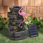 Led Flamingo Water Feature Solar Water Pump Fountain Outdoor Garden Statue Decor