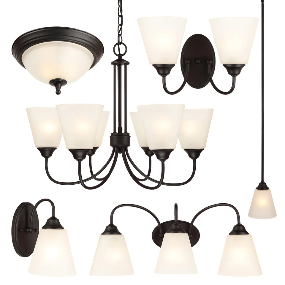 Tocador de baño, luces de techo e iluminación de araña Galveston negro mate   Foto 1 de 1