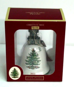 SPODE ANNUAL CHRISTMAS TEDDY BEAR TREE BELL ORNAMENT 2022 WITH BOX - Bild 1 von 7