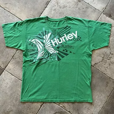 Vtg Y2K Hurley All Over Print AOP Grunge Skater Cyber T-Shirt Mens L - Image 1 of 4