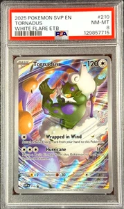 2025 POKÉMON SVP EN TORNADUS WHITE FLARE ETB #210 NM-MT PSA 8 - Bild 1 von 6