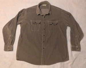 Camisa LL Bean Pana Manga Larga Con Botones Marrón Para Hombre XL EE. UU. Etiqueta Freeport - Imagen 1 de 23