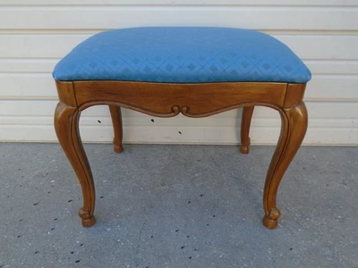 Thomasville Tocador Francés Taburete Escritorio Asiento Banco Cabriole Luis XVI Regencia Boho Foto 1 de 4