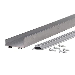 36 in. Silver Aluminum U-Shape Screw-on Under Door Seal - Picture 1 of 4