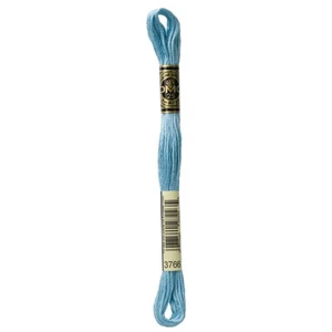 DMC 6-Strand Embroidery Cotton 8.7yd-Light Peacock Blue - 12 Pack - Picture 1 of 1