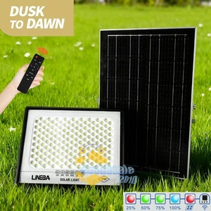 Solar Split Light Lampara Luces Focos Solares Exterior Luz calle de Patio Sensor - Picture 1 of 21