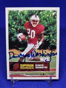 Dewayne Washington 1994 Superior Rookies #23 Auténtico Autógrafo Firmado AUTO! - Imagen 1 de 2