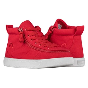 Billy Footwear Kids High Top Canvas Shoes – Adaptive Zip, Easy On/Off Sneakers - Picture 1 of 24