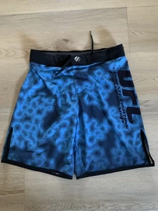 UFC Ultimate Fighter Shorts Mens 36x10 Blue Design Shorts  MMA Cage Fighting - Picture 1 of 11