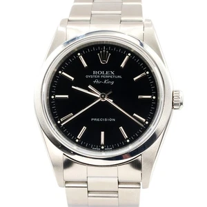 Mens Rolex Stainless Steel Air-King Watch Black Dial 14010M - Picture 1 of 8