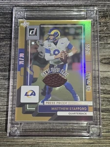 Ball Star Fusion Matthew Stafford Game Used & Dated Ball Patch SSP /79 LA Rams - Picture 1 of 8