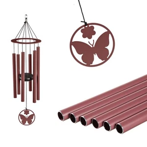 Hand Tuned Butterfly Wind Chime for Outside | Scale of C | Deep Tone | Powder... - Picture 1 of 6