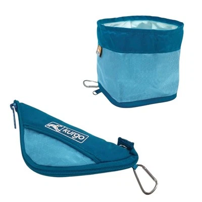 Kurgo Zippy Bowl Plegable Viaje Perro Cuenco Comida para Mascotas Agua Cuenco Portátil NUEVO Foto 1 de 4