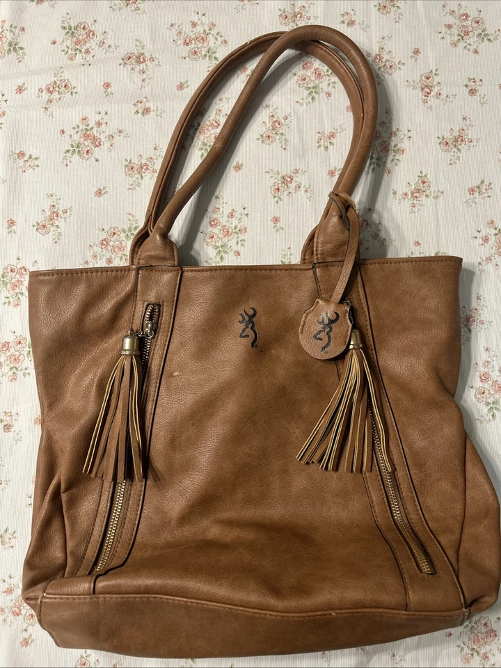 Browning Concealed Carry Purse Brown, 12"x10"x3" - Image 1 of 1