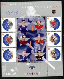 LOTE 31598 COMO NUEVO NH OG 1935 HOJA COMPLETA NHL TODAS LAS ESTRELLAS: SELLOS DE CANADÁ - Imagen 1 de 1