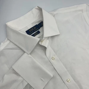 Polo Ralph Lauren Mens White Slim Fit Purepress Dress Shirt Size Large 17 - Picture 1 of 9