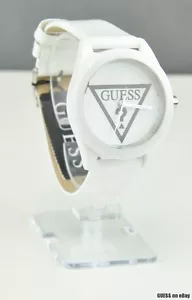 FREE Ship USA Watch GUESS White Leather Ladies New W65014L1 Lovely Stylish - Picture 1 of 1