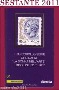 TESSERA FILATELICA FRANCOBOLLO SERIE LA DONNA NELL'ARTE 2002 D1 - Imagen 1 de 1