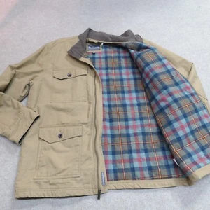 Toad & Co Jacket 2XL Beige Elbow Patches Blanket Lined Carver Canvas Barn Chore - Picture 1 of 8