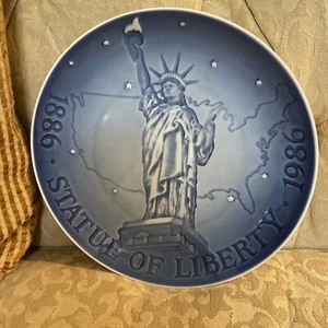 Vintage B&G STATUE OF LIBERTY CENTENNIAL Blue Collector Plate - Picture 1 of 9