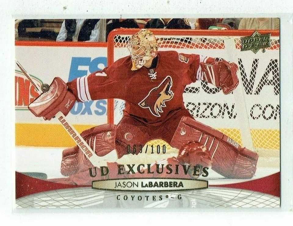 11-12 UD Upper Deck Series Two  Jason LaBarbera  /100  Exclusives - Image 1 of 1