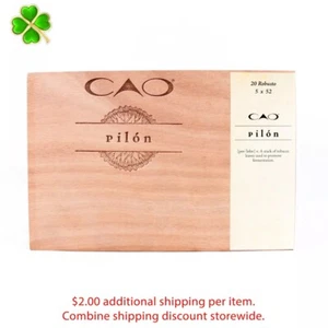 CAO Pilon Robusto Empty Wood Cigar Box 8.75" x 5.75" x 2.25" - Picture 1 of 12