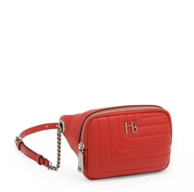 Bolso Cinturón Henri Bendel 712 Rojo Verdadero Acolchado Nuevo Con Etiquetas Foto 1 de 4