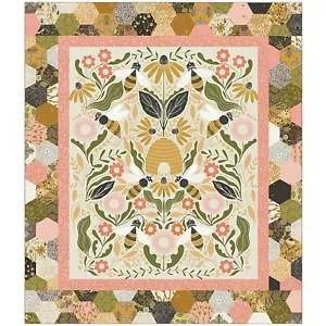 Bee Garden Quilt Kit 50" x 58" with Moda Bee Garden fabric by Gingiber - Picture 1 of 2