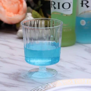12 8 oz Plastic CLEAR Wine GLASSES Disposable Party Wedding TABLEWARE WHOLESALE - Picture 1 of 7