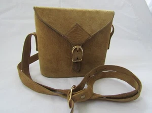 Cable & Co Perquisites 1901 Tan Suede Leather Shoulder Satchel Box Bag, Vintage - Picture 1 of 8