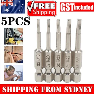 5 Pcs Magnetic Steel Triangle Head Screwdriver Bit 50mm S2 Steel 1/4 Hex Shank - Picture 1 of 7