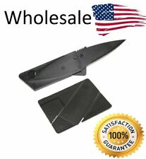 Lot Credit Card Thin Knives Folding Wallet Pocket Micro Survival Knife Tool USA 