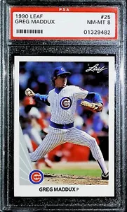 1990 Leaf #25 Greg Maddux PSA 8 NM-MT - Bild 1 von 2