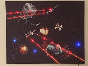 Vintage Star Wars 36x45 Light Up Canvas By Pottery Barn - Picture 1 of 12