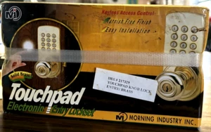 Morning Industry Touchpad Electronic Entry Lockset Solid Brass Keyless NIB - Picture 1 of 4