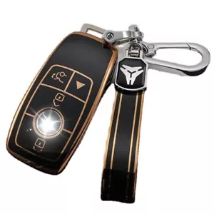 Fit Mercedes Benz C E S GLB GLC GLE 4 Button Key Fob TPU Case Cover - Picture 1 of 6