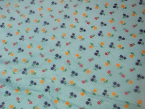 2 Yd x 60" breit Korbgeflecht Baumwolle weich Aqua Blumenmuster Pyjama, Decken ++ - Bild 1 von 4