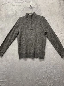 J.Crew 100% Lambswool half zip sweater Deep Gray Size XS H0556 - Picture 1 of 4