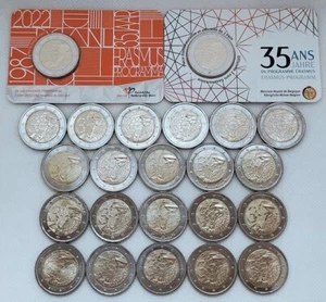Juego completo de 23 monedas 2 euros 2022 Erasmus (#8872) - Imagen 1 de 1