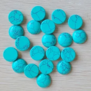 Synthetic blue turquoise round cabochon 20mm beads 30pcs/lot wholesale - Picture 1 of 2