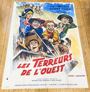 LES TERREURS DE L'OUEST Affiche cinéma 120x160 GIROLAMI, DARRY COWL, MACCIONE - Photo 1/2