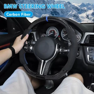 Real Carbon Fiber Sport Steering Wheel For BMW M5 F10 M6 F06 F12 F13 No Heated - Picture 1 of 16