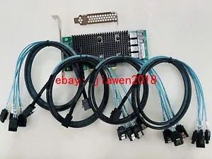Lenovo 430-16i 9400-16i 12 Gb/s NVMe Tri-Mode HBA PCIe +4*SFF-8643 cavo SATA - Foto 1 di 4