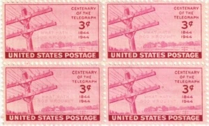 United States 3¢ Telegraph Centennial Postage Stamp #924 x 100 Singles - Picture 1 of 1