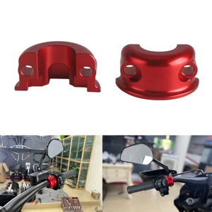 Par de abrazaderas de percha de control de freno/embrague rojo de aluminio para Harley Street Road Glide - Imagen 1 de 6
