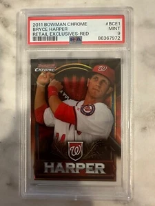 2011 Bowman Chrome | Bryce Harper RC #BCE1 | Retail Exclusives — Red | PSA 9 - Bild 1 von 2