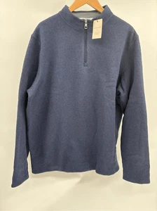 Suéter Peter Millar Corona 1/4 Cremallera Forrado de Vellón Hombres Talla XXL Azul Pullover Nuevo - Imagen 1 de 10